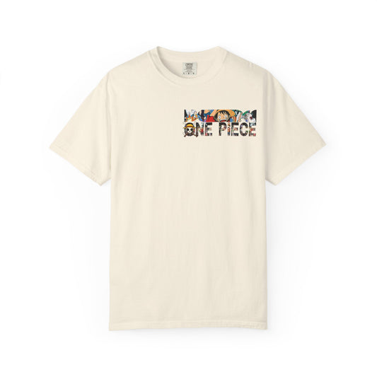 CanvasPrismatique off-white heavyweight cotton One Piece anime graphic t-shirt with chest logo print