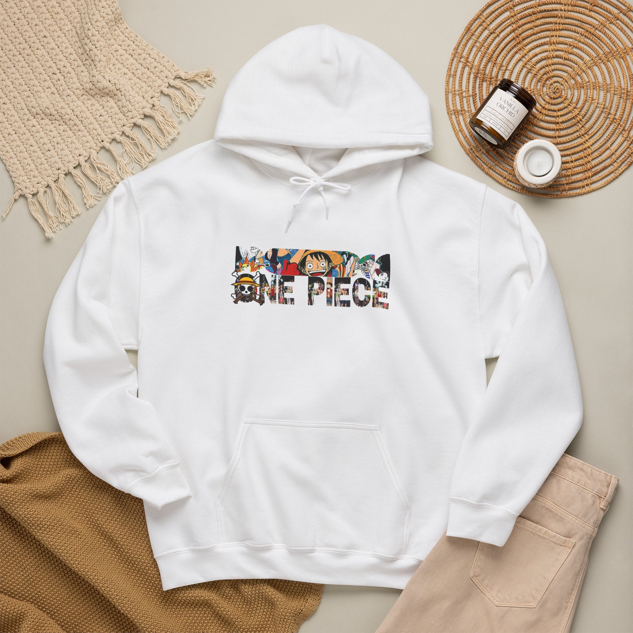 One Piece Luffy Graphic Hoodie – Anime Crew Pullover