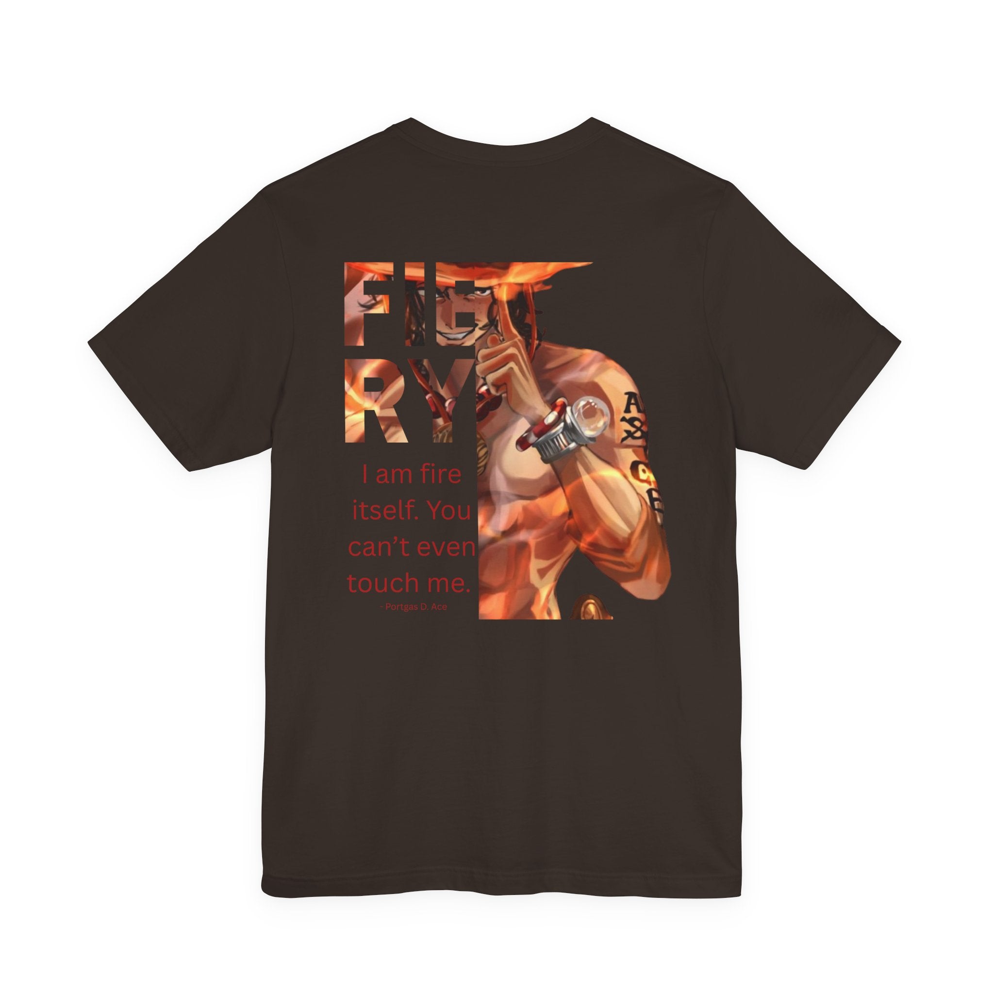One Piece 'Fiery' anime tee — Luffy Ace tribute t-shirt