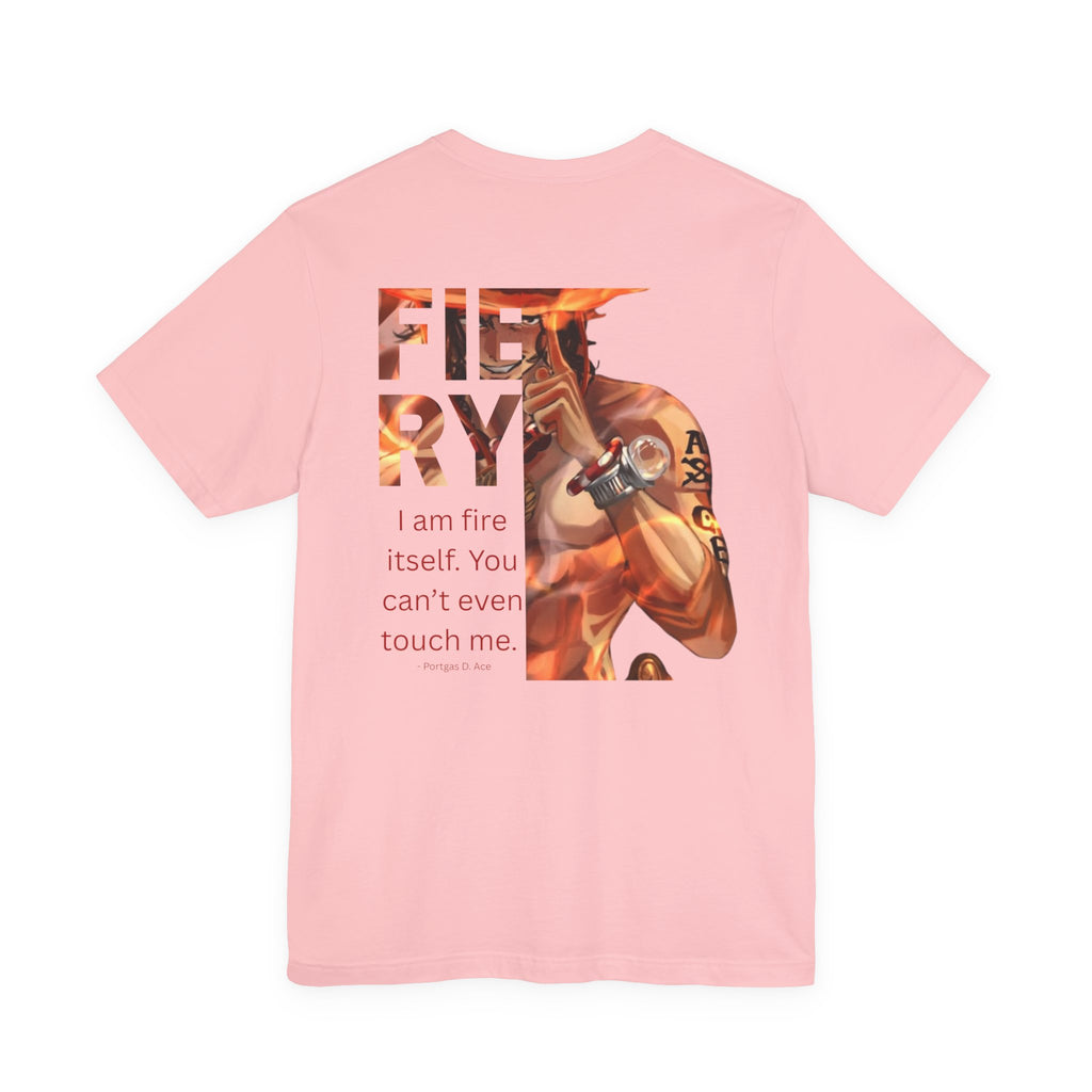 One Piece 'Fiery' anime tee — Luffy Ace tribute t-shirt