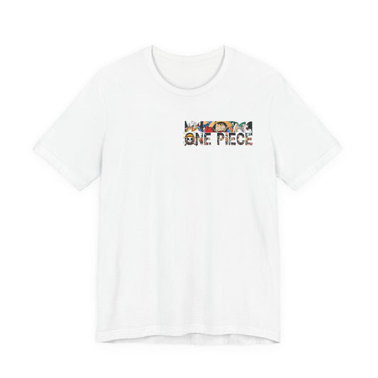 CanvasPrismatique white cotton One Piece Luffy graphic t-shirt with a small chest logo print